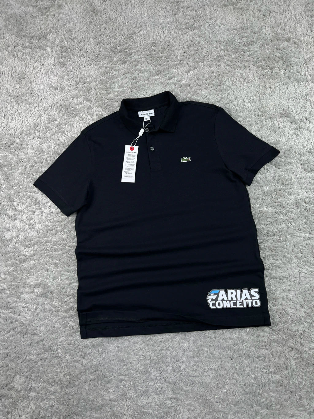 CAMISA POLO PIQUET LCST - PRETA TRADICIONAL 2 BTS