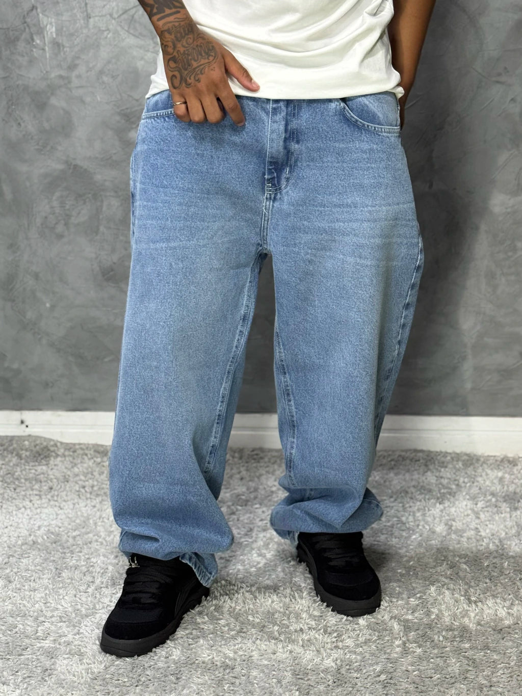 Calça Jeans Azul Baggy Presence