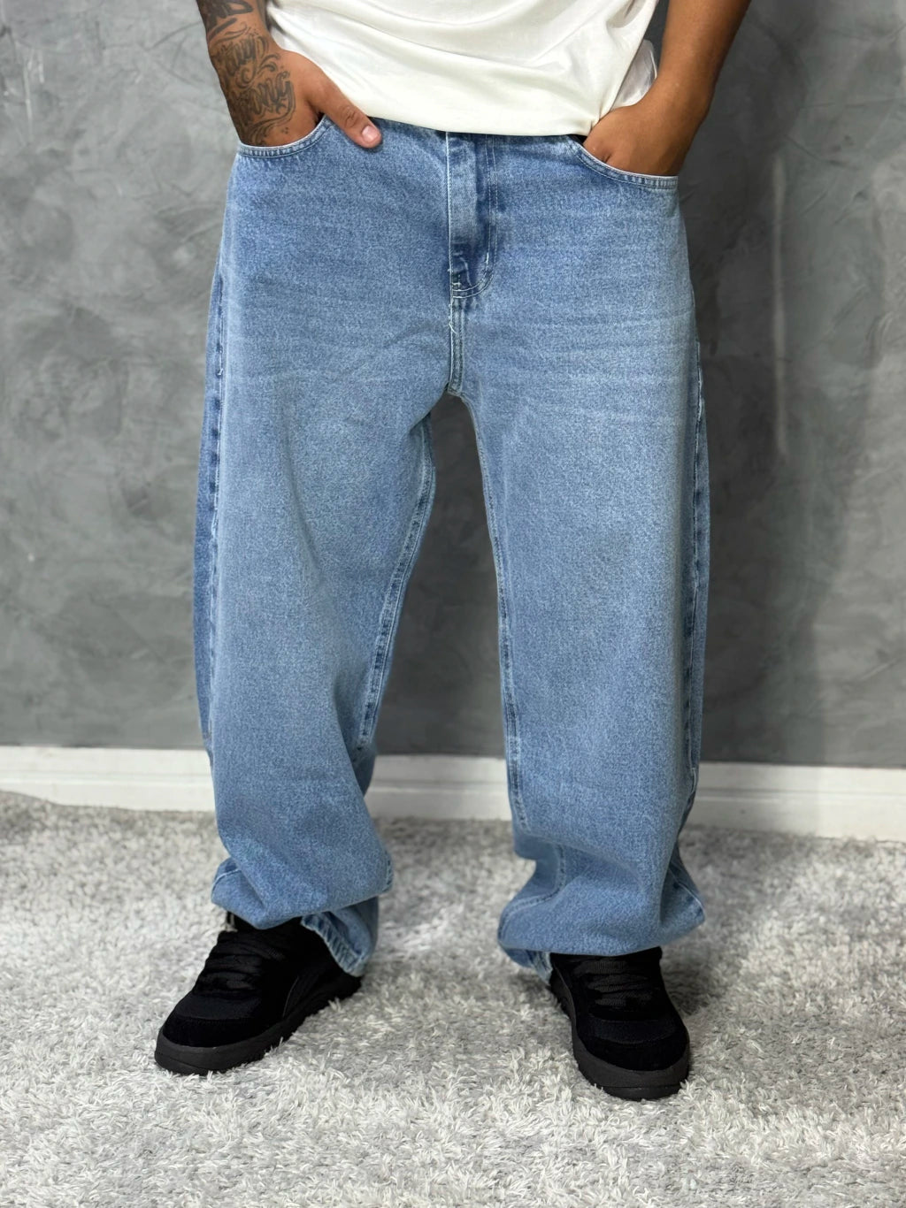 Calça Jeans Azul Baggy Presence
