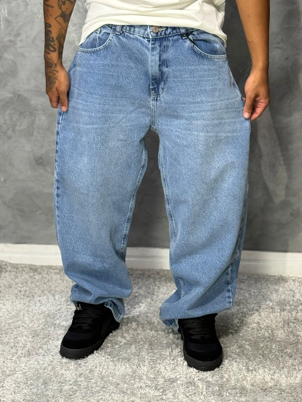 Calça Jeans Azul Baggy Presence