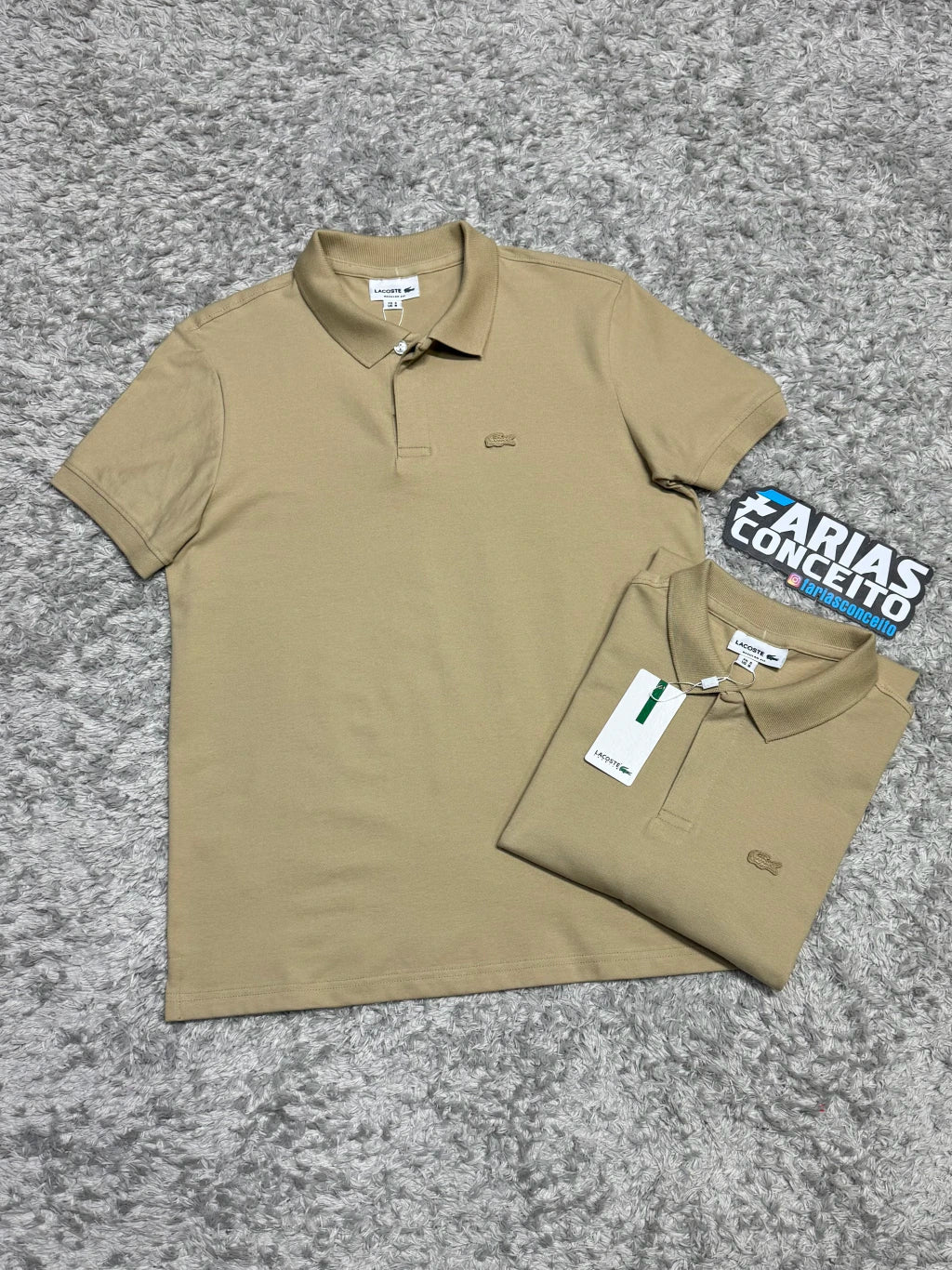 CAMISA POLO PIQUET LCST - BEGE