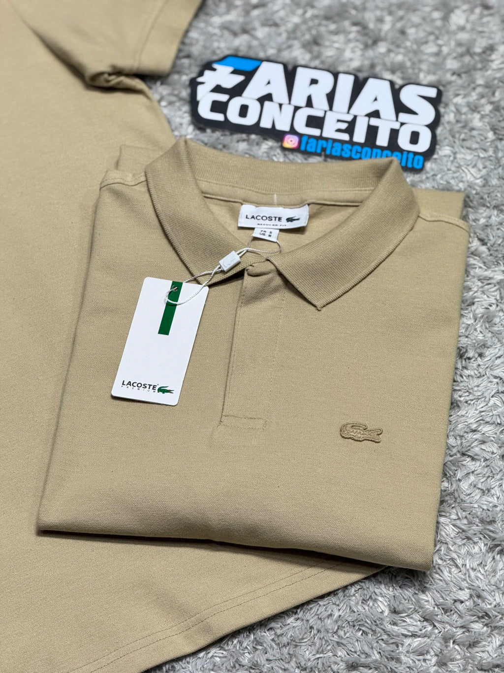 CAMISA POLO PIQUET LCST - BEGE
