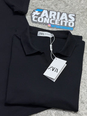 CAMISA POLO GOLA V - PRETA