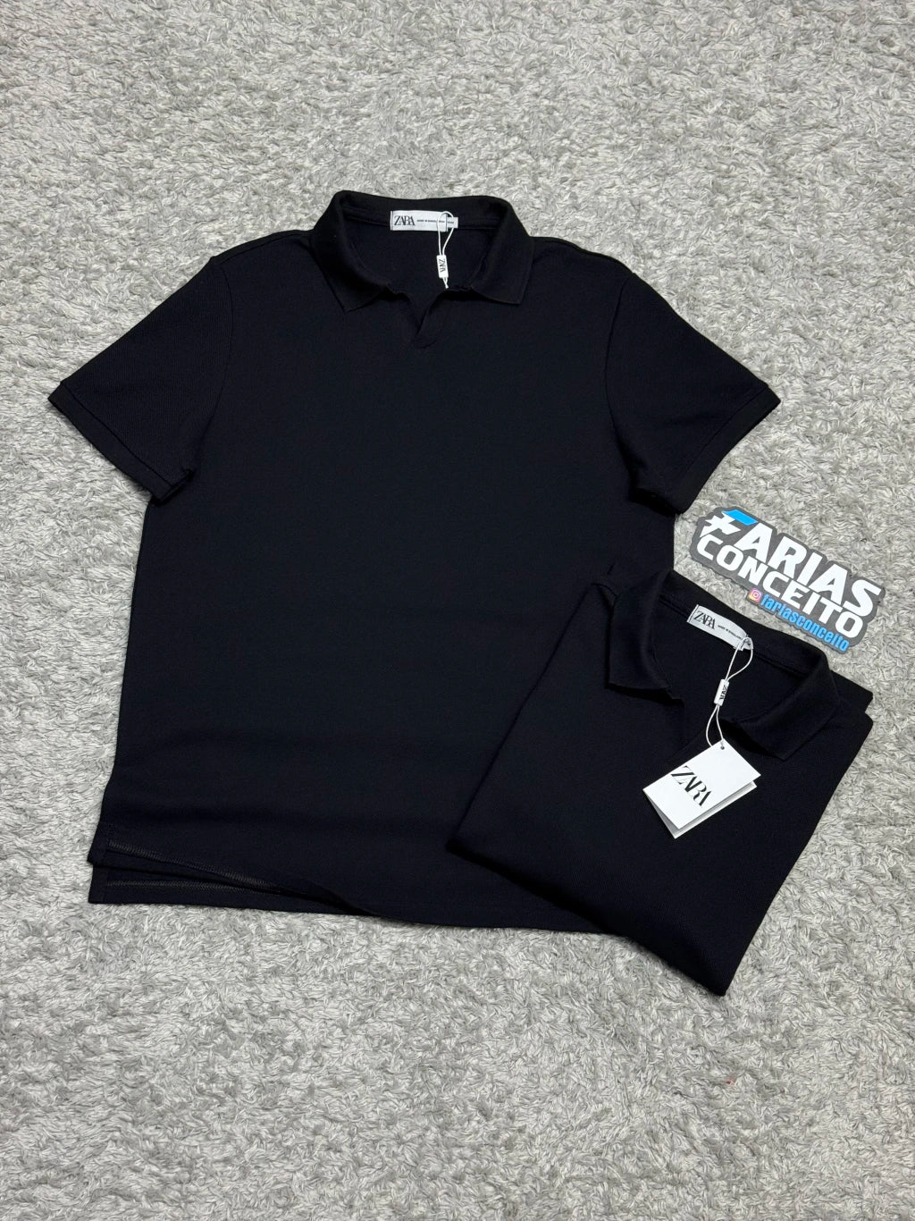 CAMISA POLO GOLA V - PRETA