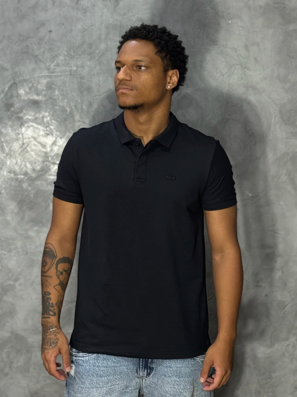 CAMISA POLO PIQUET LCST - PRETA 2 BTS