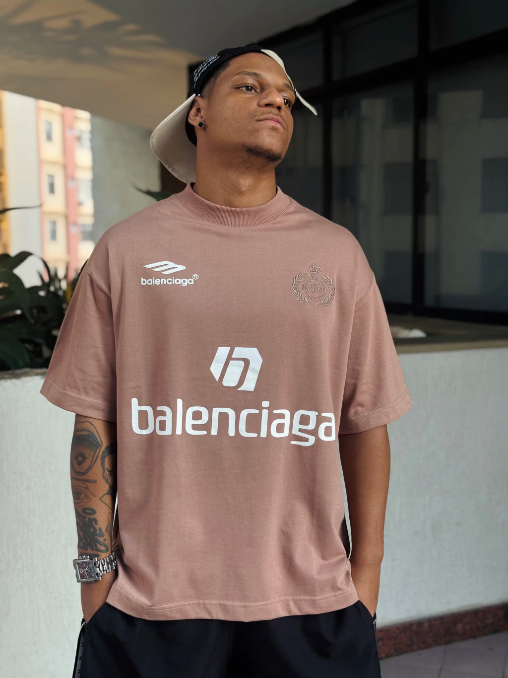 CAMISA OVERSIZED BALENC. B.H. MARROM